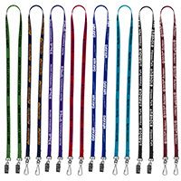 Dual Attachment Silkscreen Polyester Lanyard